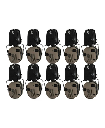 Walker's Razor Slim Ultra Low Profile Compact Design Earmuffs (Us Flag,10-Pack)