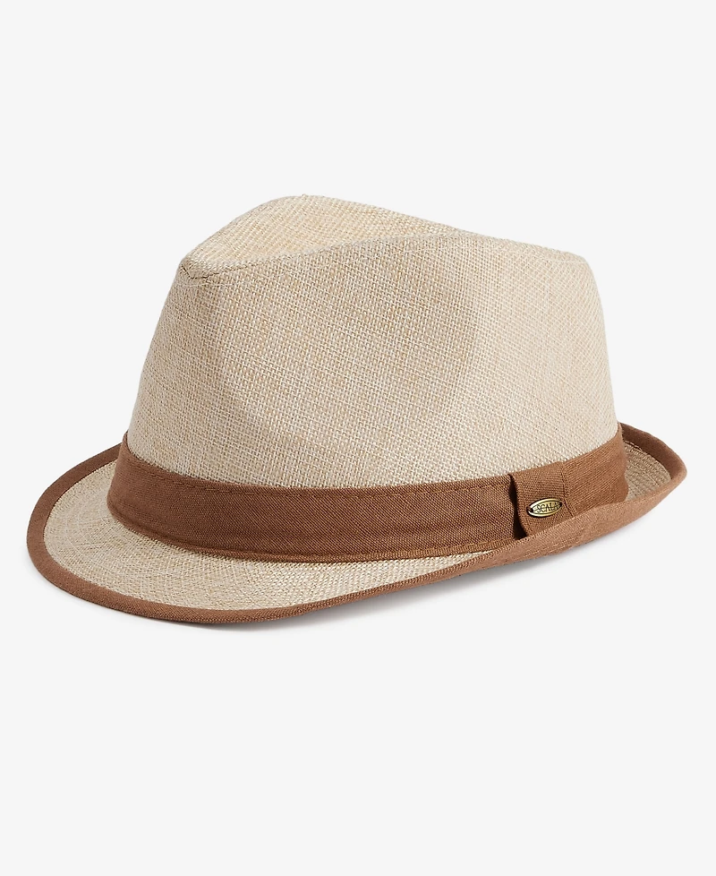 Dorfman Pacific Men's Contrast Trim Fedora Hat