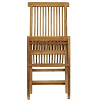 Outdoor Solid Teak Wood with Stained Finish Hyannis Folding Dining Chairs - Light Brown