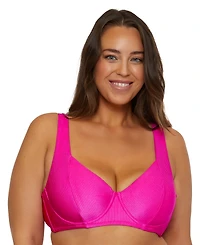 Becca Etc Plus Monte Carlo Rib Underwire Bikini Top