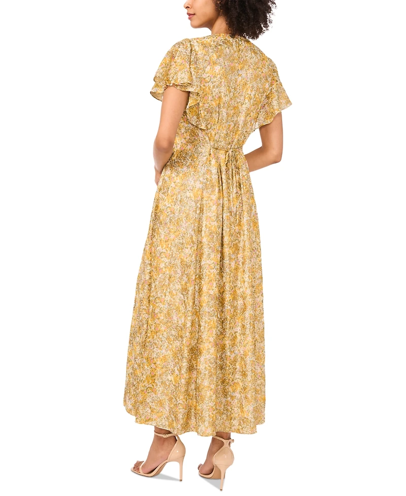 Parker Women's The Rose Round-Neck Flutter-Sleeve Dress