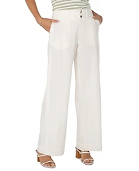 Liverpool Los Angeles Petite Hannah Utility-Detail Flare-Leg Pants