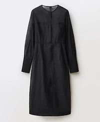 Mango Women's Semi-Transparent Silk Blend Midi Dress