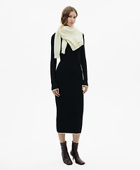Mango Women's Contrast Ribbed Knit Dress