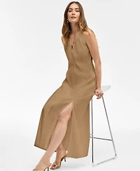I.n.c. International Concepts Women's Linen-Blend O-Ring Maxi Dress, Exclusively at Macy's