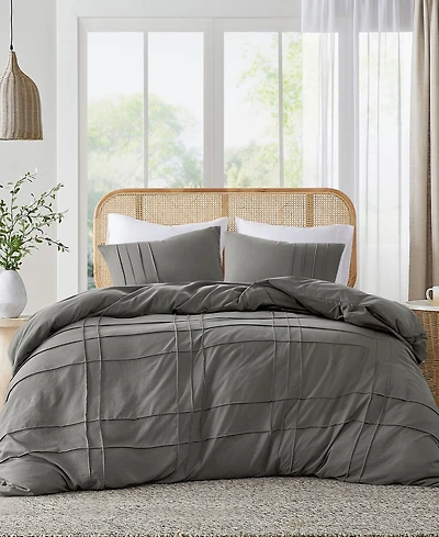 510 Design Porter Pleated 3-Pc. Duvet Cover Set, California King