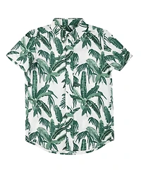 B By Brooks Brothers Big Boys Palm Tree Graphic Poplin Shirt