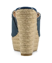 Journee Collection Women's Yari Platform Espadrille Wedge Sandals