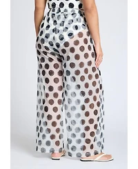 Eloquii Women's Wide Leg Cover-Up Pant