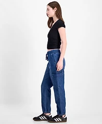 Tinseltown Juniors' High Rise Sporty Utility Jogger Pants