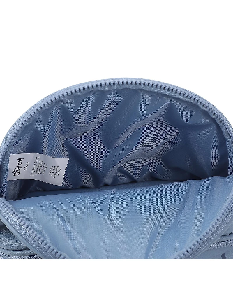 Disney Stitch Big Face Blue Zippered Dome Cosmetic Case