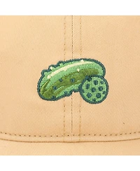 Generic Men's Pickleball Embroidered Pickle & Ball Tan Dad Hat