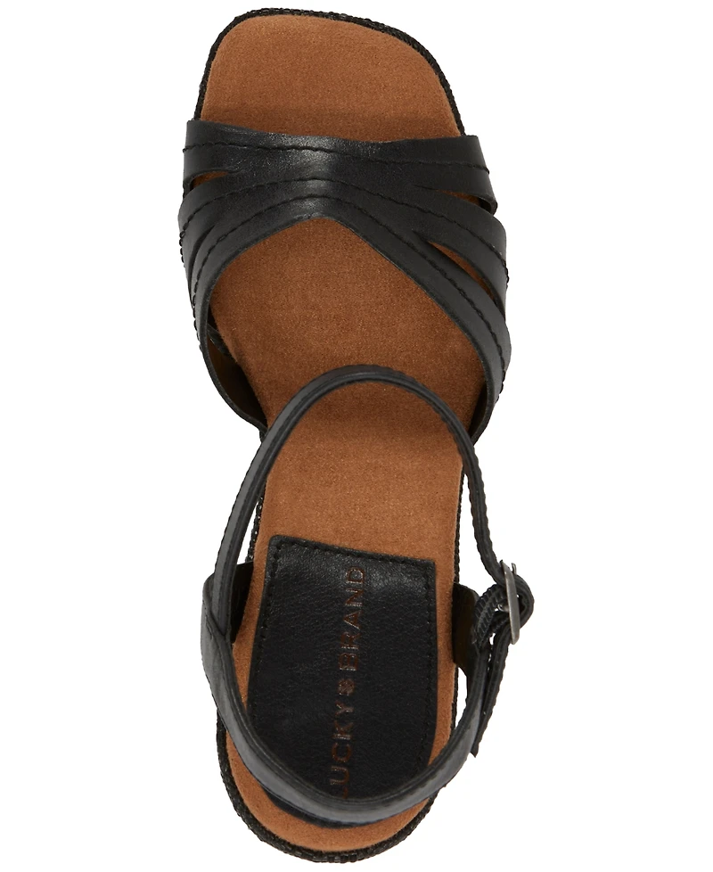 Lucky Brand Women's Fanesa Strappy Block-Heel Dress Sandals
