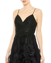 Mac Duggal Women's Embellished Floral High Low Sleeveless Gown