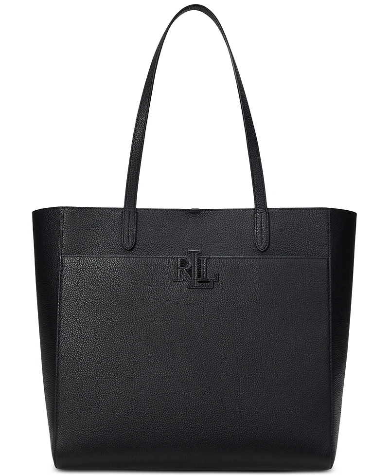 Lauren Ralph Pebbled Leather Extra-Large Cameryn Tote Bag