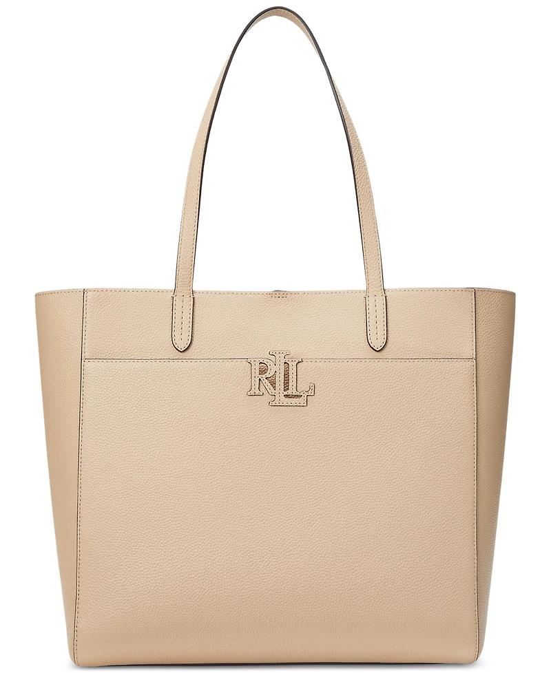 Lauren Ralph Pebbled Leather Extra-Large Cameryn Tote Bag