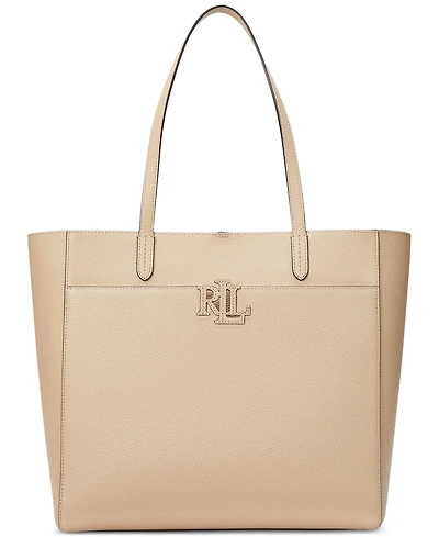Lauren Ralph Pebbled Leather Extra-Large Cameryn Tote Bag