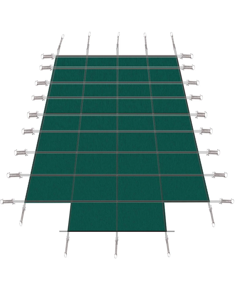 Pool Safety Cover for 20x40ft Rectangular Pools, with Step, High-Strength Mesh, Excellent Drainage