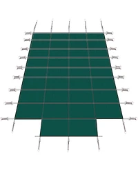 Pool Safety Cover for 20x40ft Rectangular Pools, with Step, High-Strength Mesh, Excellent Drainage