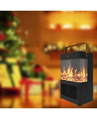 Streamdale Portable Electric Fireplace Heater with 3D Led Flames, 1500W
