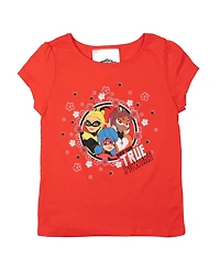 Miraculous Girls Ladybug Rena Rouge Queen Bee T-Shirt, Skirt and Satin Headband 3 Piece Outfit Set to