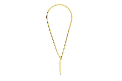 Snake Y Necklace with Cubic Zirconia Details