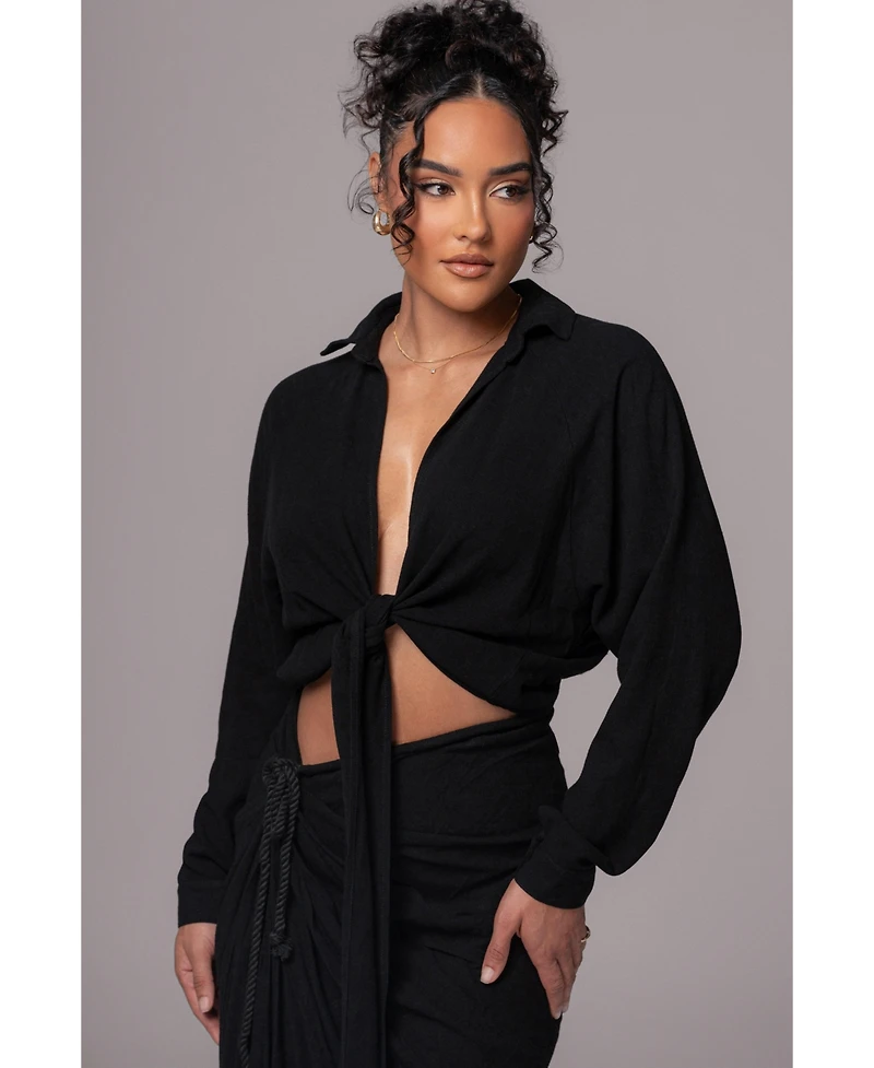 Jluxlabel Women's Soho Front Tied Woven Top