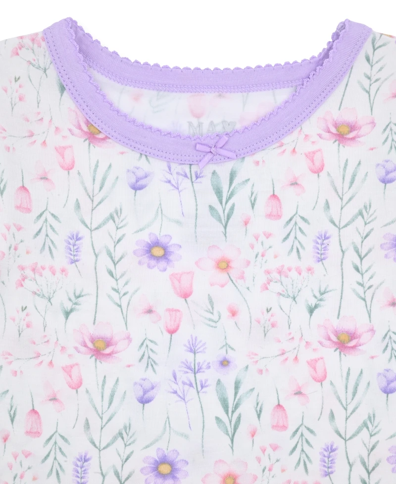 Max & Olivia Baby and Toddler Girls 3-Piece Print Pajama Set