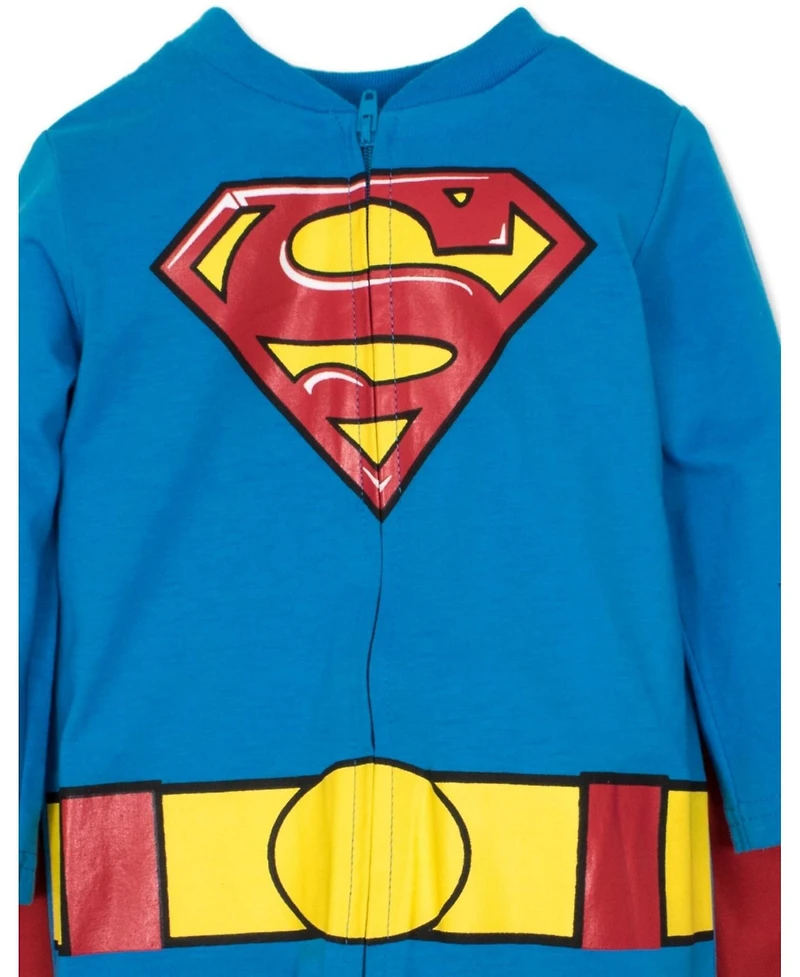 Dc Comics Justice League Zip Up Costume Coverall and Cape