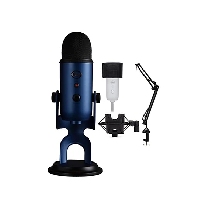 Blue Microphones Yeti Usb Microphone (Midnight Blue) Bundle