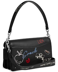Coach Tabby Small Leather Shoulder Bag 26 with Sketch Print