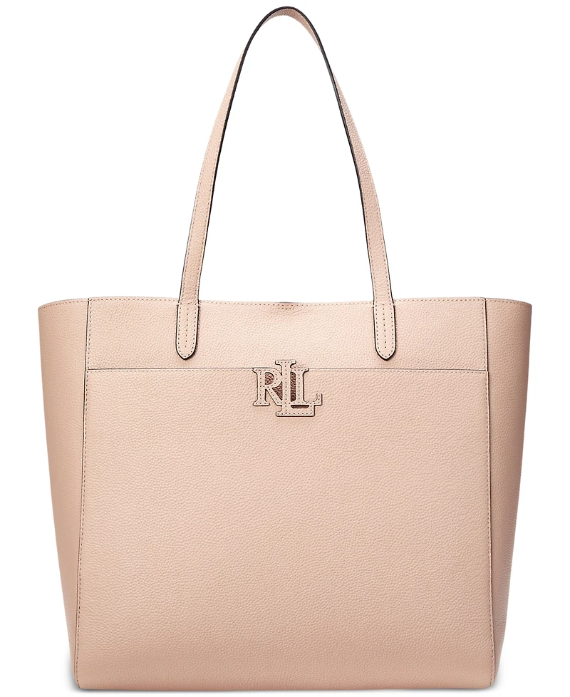 Lauren Ralph Lauren Pebbled Leather Extra-Large Cameryn Tote Bag