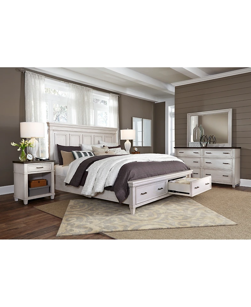 Dawnwood 3-Pc. Queen Storage Set (Bed, Dresser & 1-Drawer Nightstand)