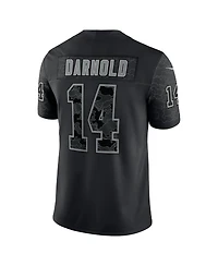 Men's Nike Sam Darnold Black Carolina Panthers Rflctv Limited Jersey