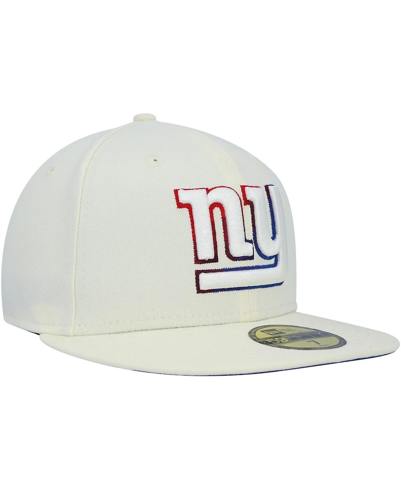 Men's New Era Cream York Giants Chrome Dim 59FIFTY Fitted Hat