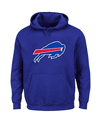 Men's Fanatics Josh Allen Royal Buffalo Bills Big and Tall Fleece Name Number Pullover Hoodie