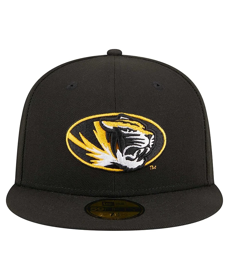 Men's New Era Black Missouri Tigers Evergreen 59FIFTY Fitted Hat