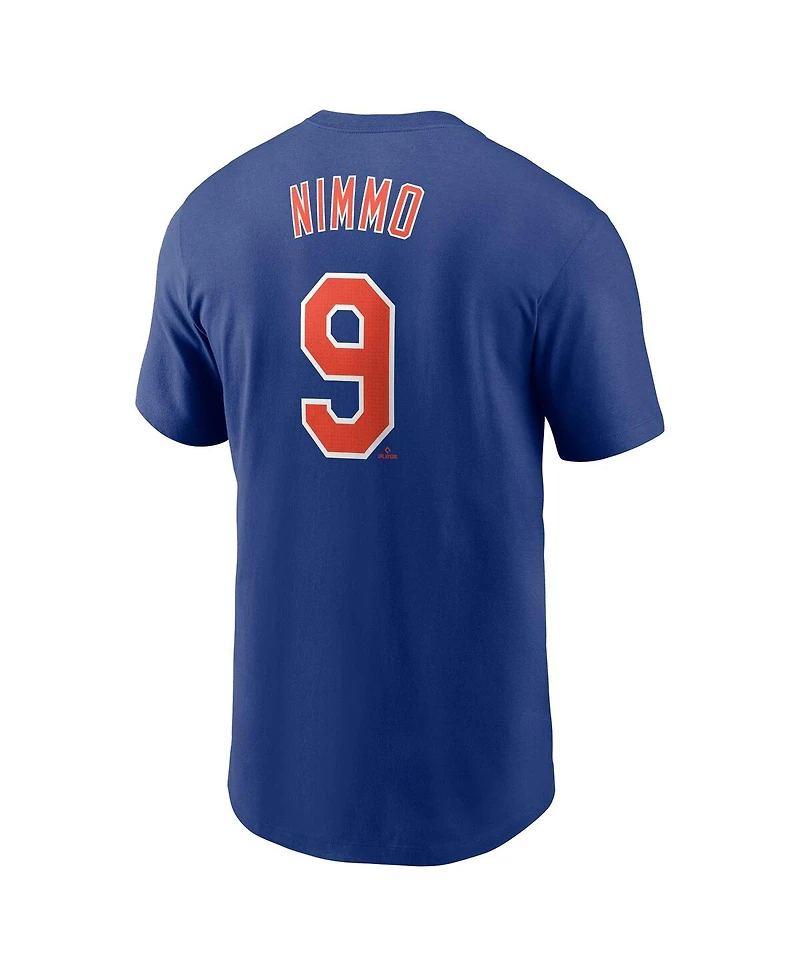 Nike Men's Brandon Nimmo Royal New York Mets Fuse Name Number T-Shirt