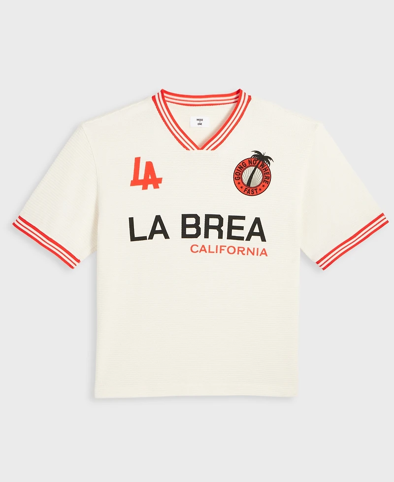 Mode of One Men's La Brea Relaxed Fit Short Sleeve Logo Jersey