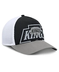 Fanatics Men's Black/Silver Los Angeles Kings Authentic Pro A-Frame Rink Adjustable Hat