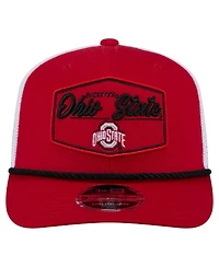 New Era Men's Scarlet Ohio State Buckeyes 9SEVENTY Stretch-Snap Adjustable Hat