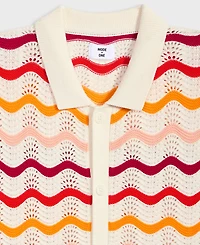 Mode of One Men's Short-Sleeve Gradient Zig-Zag Sweater Top, Exclusively at Macy's
