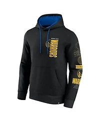 Fanatics Men's Black Golden State Warriors Game Time Crossover Pullover Hoodie