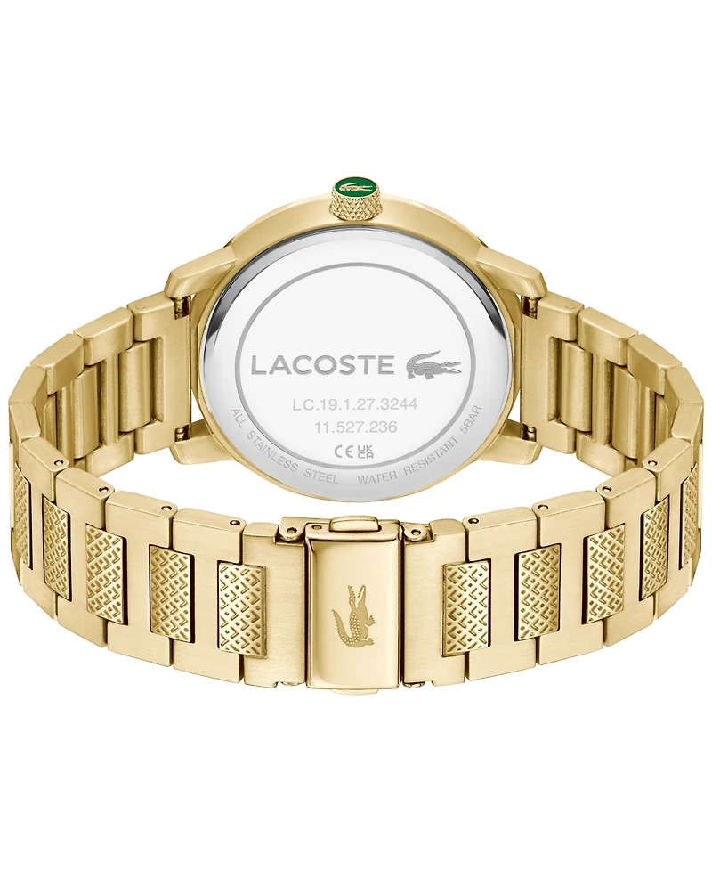 Lacoste Men's Metropole Gold Tone Stainless Steel Bracelet Watch, 39mm