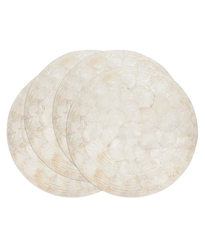 Saro Lifestyle Wavy Capiz Shell Placemat, Set of 4