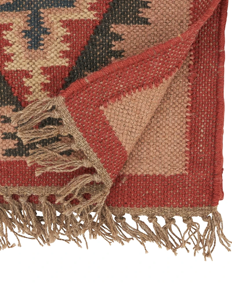 Saro Lifestyle Ethnic Weave Kilim Table Runner, 16" x 72"