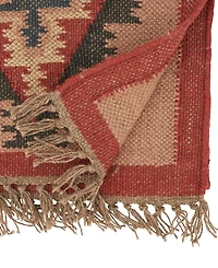 Saro Lifestyle Ethnic Weave Kilim Table Runner, 16" x 72"