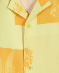 Mode of One Men's Short-Sleeve Photoreal Collage Camp Collar Shirt, Exclusively at Macy's
