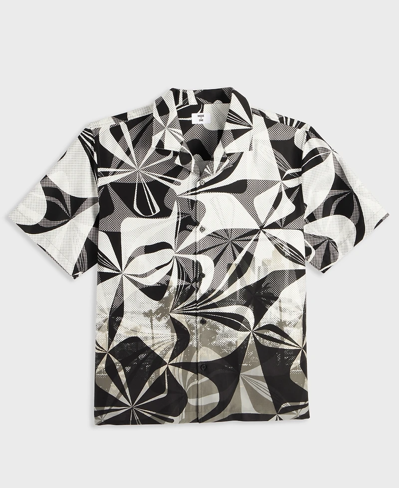 Mode of One Men's Short-Sleeve Slick Play Camp Collar Shirt, Exclusively at Macy's