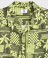 Mode of One Men's Short-Sleeve Vacation Palm Camp Collar Shirt, Exclusively at Macy's